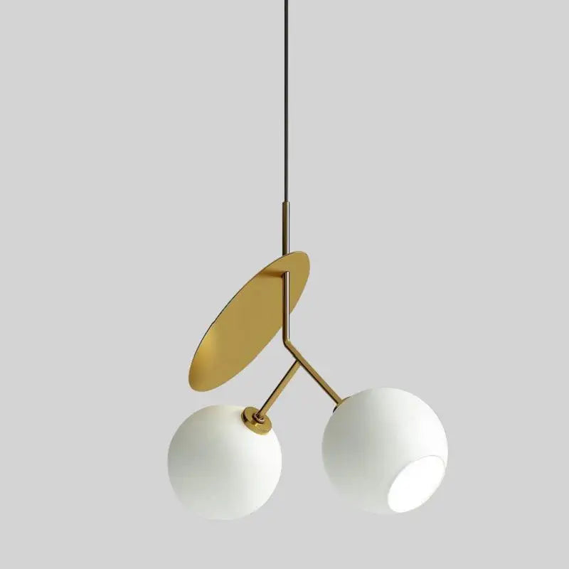 DecorBites™ Cherry Glass Pendant Lights: Nordic Red/White Lamp for Home Decor & Lighting