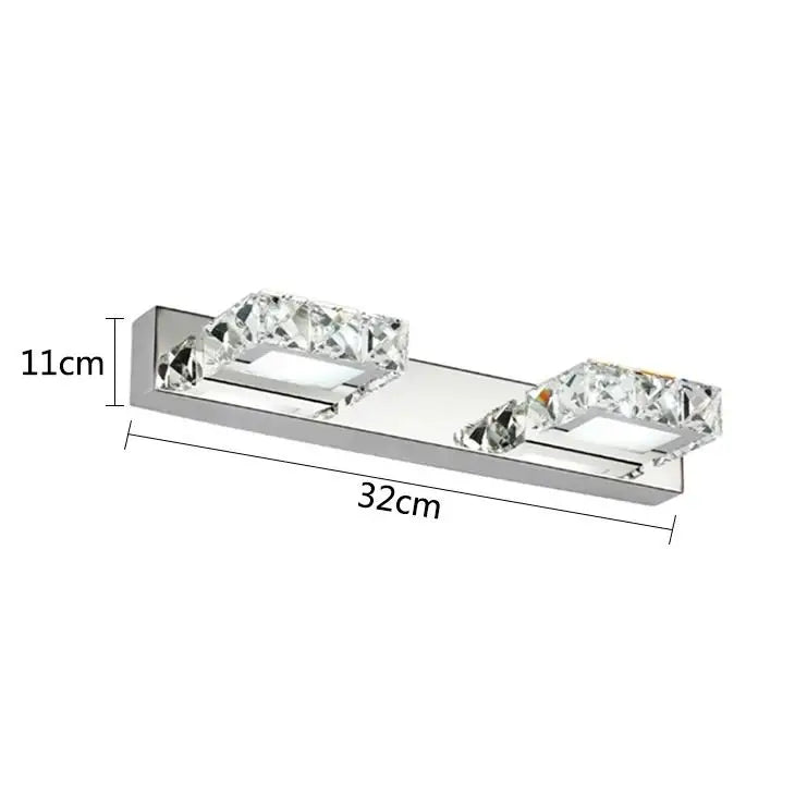 DecorBites™ LED Mirror Light: Crystal Round Wall Lamps for Bathroom and Vanity
