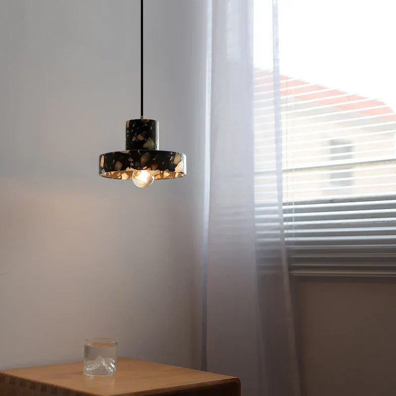 DecorBites™ Black Terrazzo LED Pendant Lamp for Dining Living Room Staircase