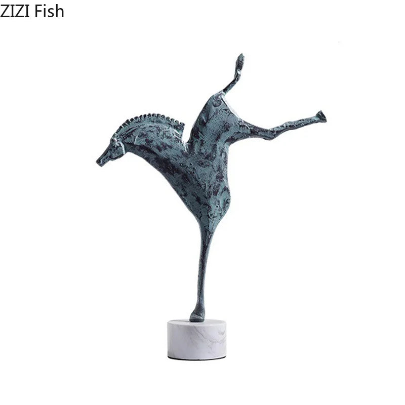 DecorBites™ Iron Horse Statue - Modern Desk Decor & Room Ornaments