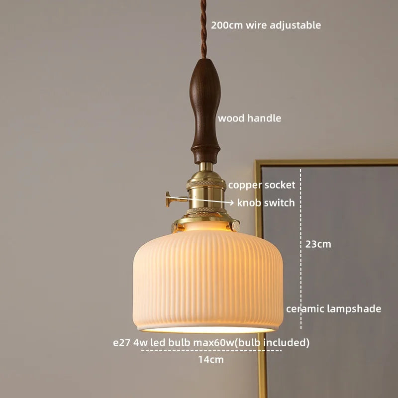 DecorBites™ Ceramic LED Pendant Light Nordic Modern Hanging Lamp for Home Decor