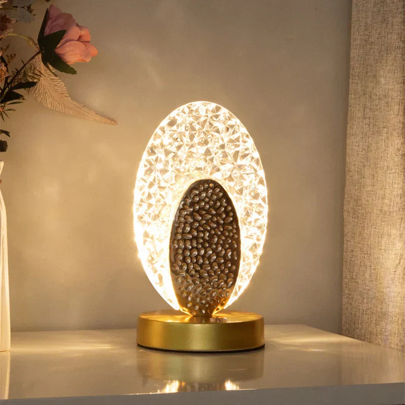 DecorBites™ Crystal LED Table Lamp with Touch Control and Remote for Bedroom and Living Room