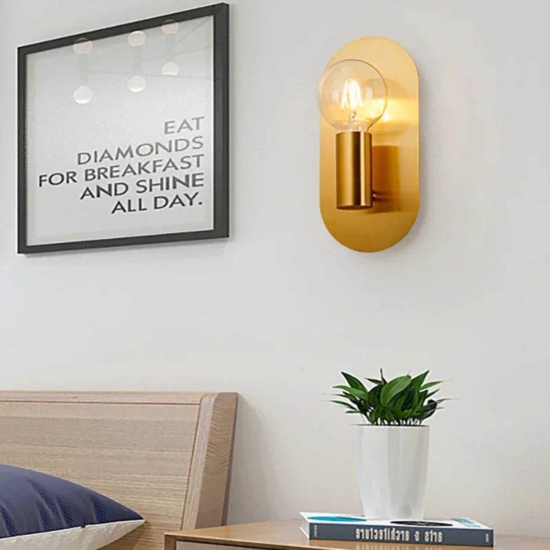DecorBites™ Contemporary Gold LED Wall Lamp for Luxurious Home Lighting