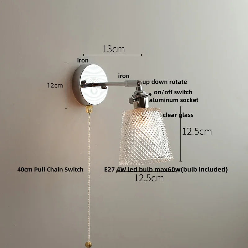 DecorBites™ Ceramic LED Wall Light Fixture Up Down Rotate Modern Style Bedside Lamp