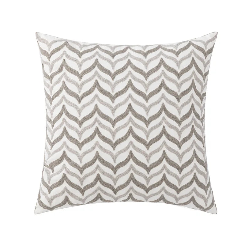 DecorBites™ Daisy Yellow Floral Geometric Pillow Cover - Soft Cozy Embroidery for Living Room