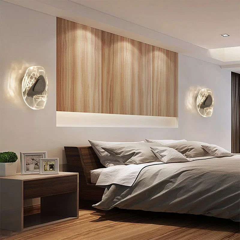 DecorBites™ Crystal Wall Lamp: Modern Luxury Bedroom Decor, Creative LED Lighting for Living Room