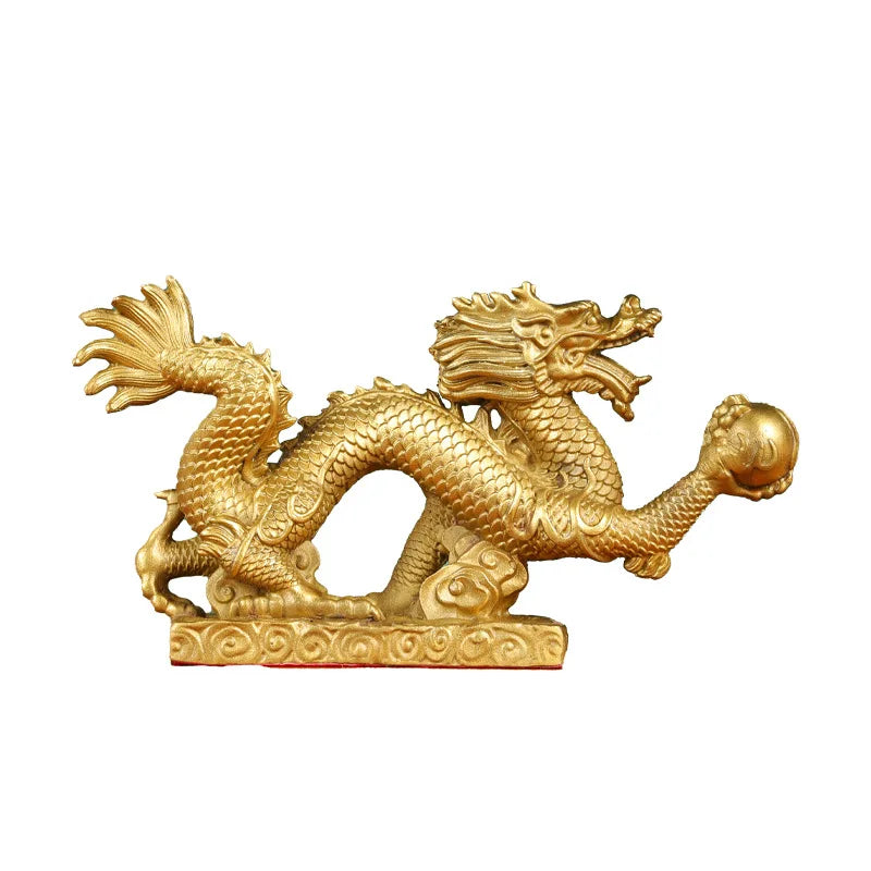 DecorBites™ Dragon Phoenix Zodiac Ornaments Pure Copper Decor Mascot Home Accessories