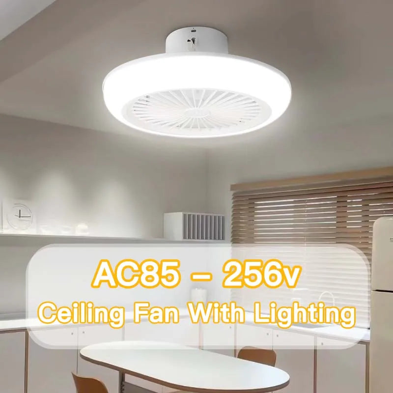 DecorBites™ Ceiling Fan Light with Remote Control, Silent Operation for Bedroom, Living Room