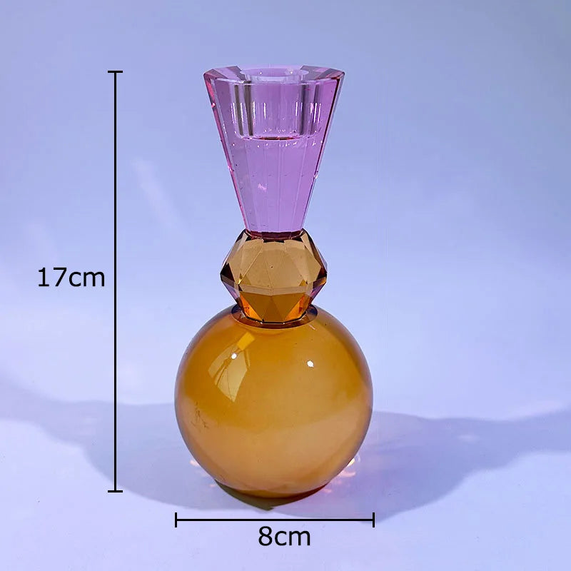 DecorBites™ Crystal Candle Holders: Romantic Candlestick & Wax Melt Burner for Modern Home Decor