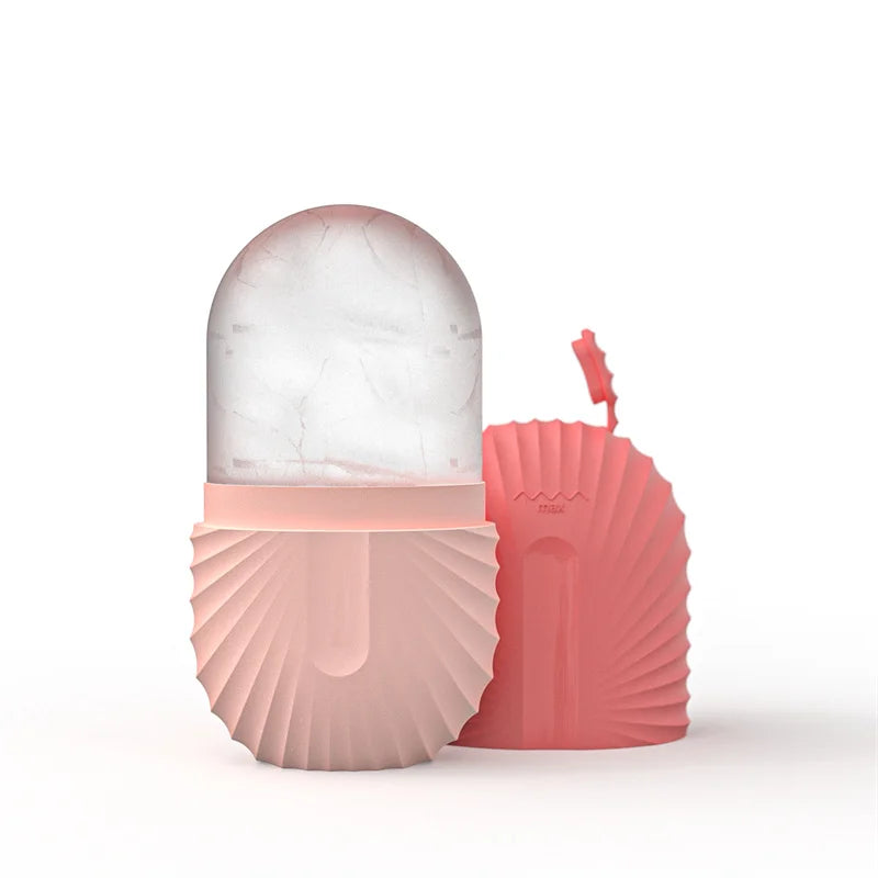 DecorBites™ Beauty Ice Cube Tray and Facial Roller Massager Skin Care Tool