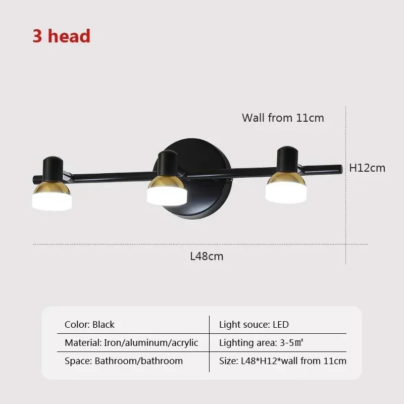 DecorBites™ LED Mirror Headlight Wall Lamp for Bathroom Bedroom Home Decor