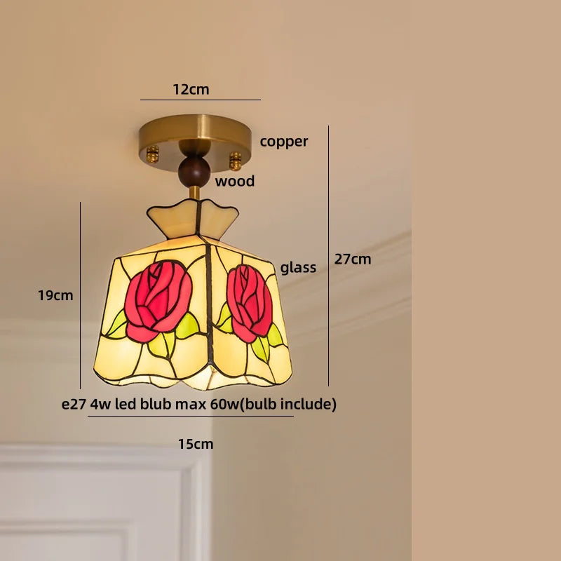 DecorBites™ Copper Canopy LED Ceiling Lamp Modern Nordic Flower Acrylic Light Fixtures