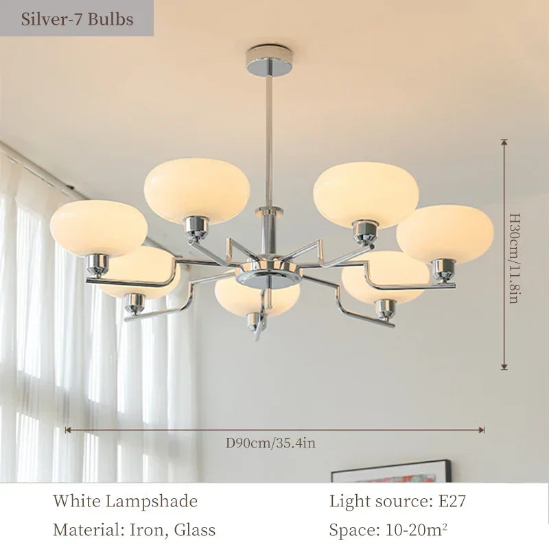DecorBites™ Bauhaus Medieval Chandelier for Living Room, LED Hanging Lamp