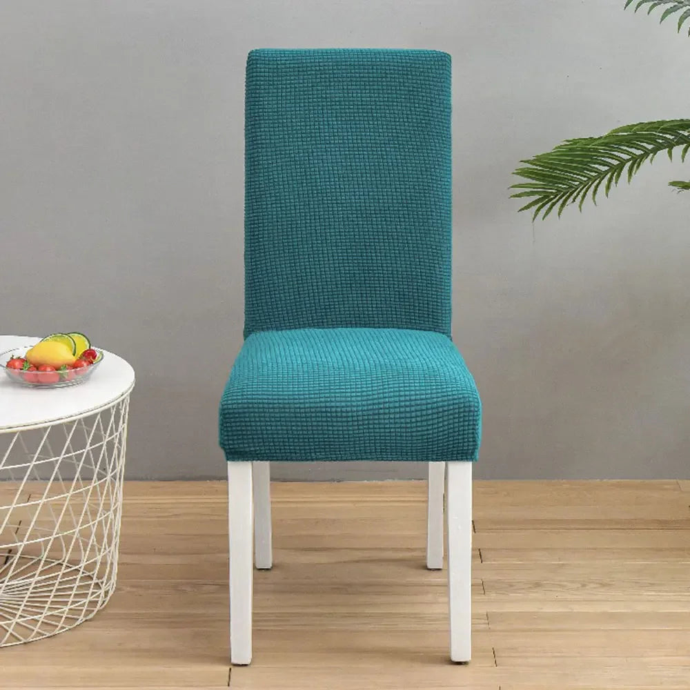 DecorBites™ Blue Quilted Chair Cover Slipcover Stretch Elastic Chair Protector for Banquet