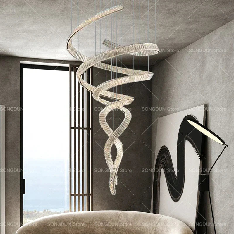 DecorBites™ Crystal Chandelier Luxury Designer Light for Elegant Living Spaces
