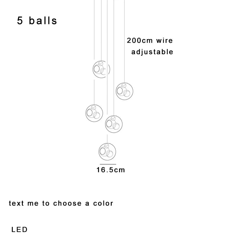 DecorBites™ Clear Glass Pendant Light Dimmable LED Luxury Hanging Lamp
