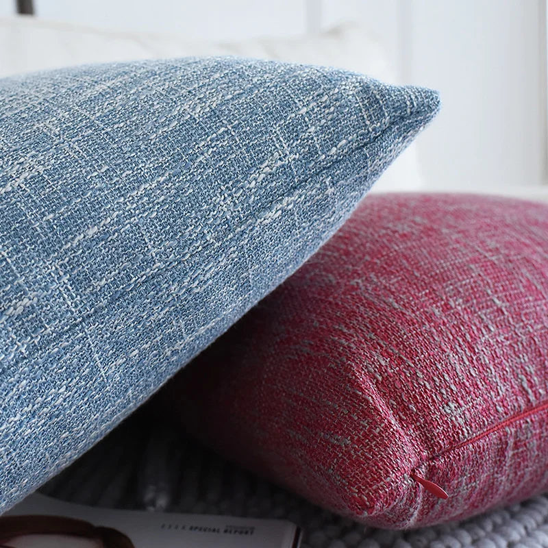DecorBites™ Linen Cotton Throw Pillowcase 100% Polyester Cushion Cover for Home Decor
