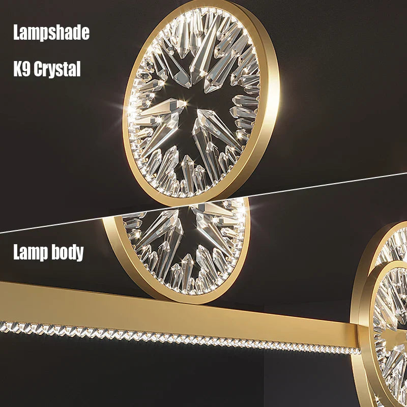 DecorBites™ Crystal Pendant Chandelier for Dining Room, Kitchen, Restaurant, Bar - Modern LED Luxury Lighting