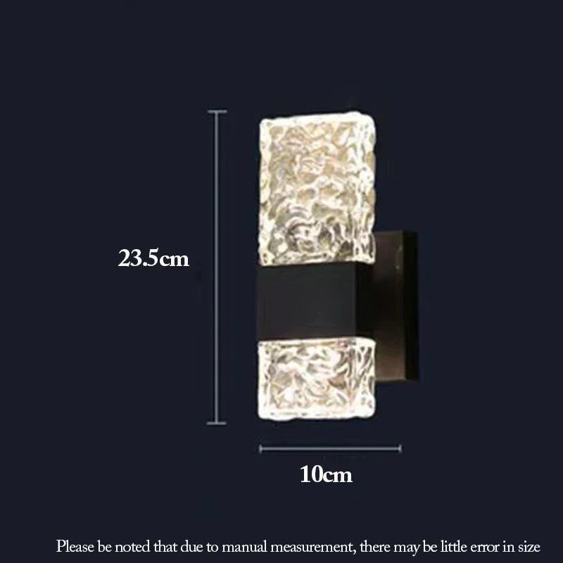 DecorBites™ Crystal Nordic LED Wall Lamps | Modern Corrugated Sconces for Home Decor