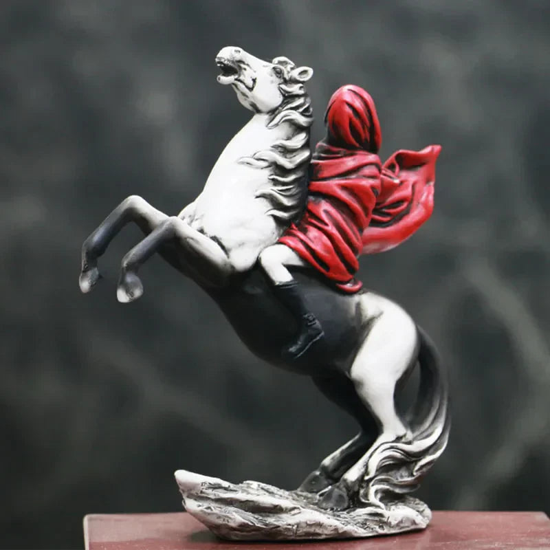 DecorBites™ Banksy Red Knight Statue: Modern Street Art Decor for Home & Office