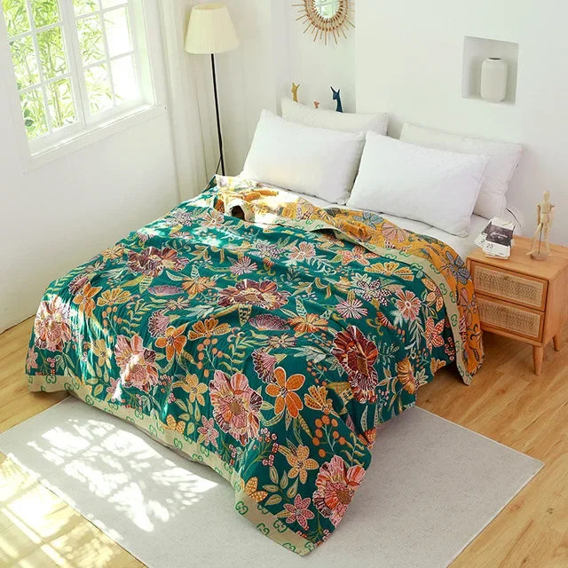 DecorBites™ Cotton Leisure Blanket: Luxury Soft Blanket for Summer, Single/Double Bedspread, Sofa Towel - Nordic Home Decor