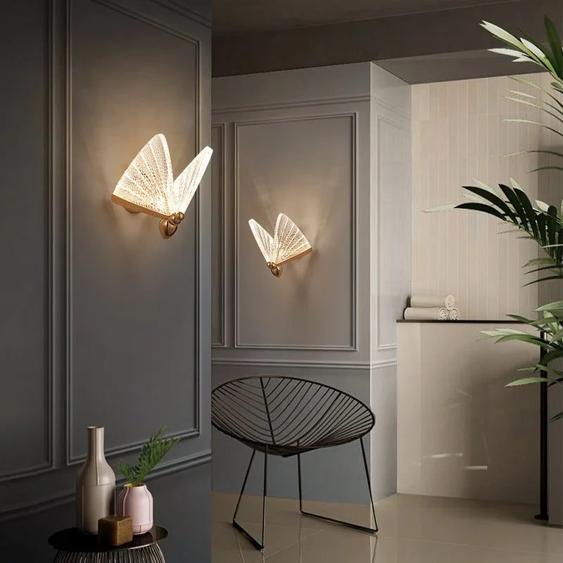 DecorBites™ LED Butterfly Wall Lights for Bedroom Living Room Decor, Indoor Sconce Lamp