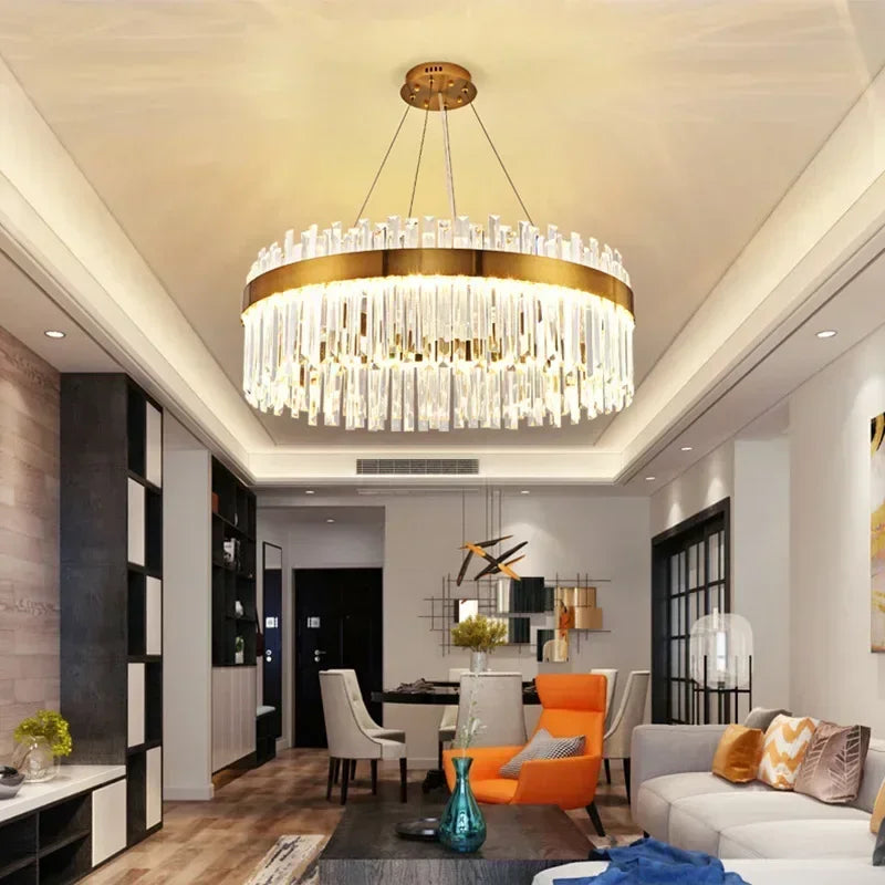 DecorBites™ Crystal Ceiling Pendant Light for Living Dining Room Chandelier Home Decor