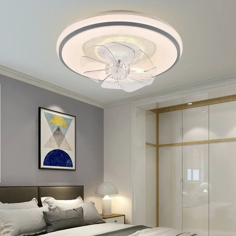 DecorBites™ LED Ceiling Fan: Modern Scandinavian Invisible Design for Living Room, Bedroom & Restaurant