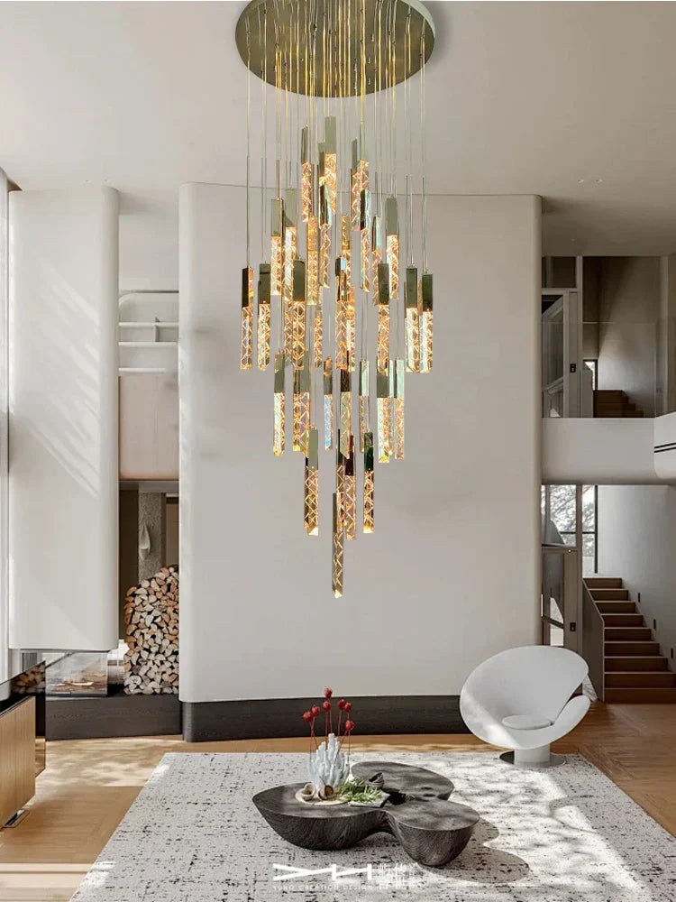 DecorBites™ Crystal Ceiling Pendant Lights - Adjustable, Elegant, Circular Design