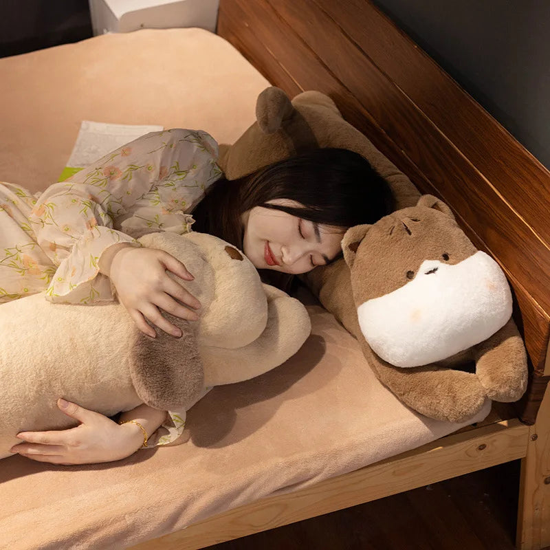 DecorBites™ Dog Side Sleeper Body Pillow - Soft & Fluffy Leg Support - Cute Rabbit Design
