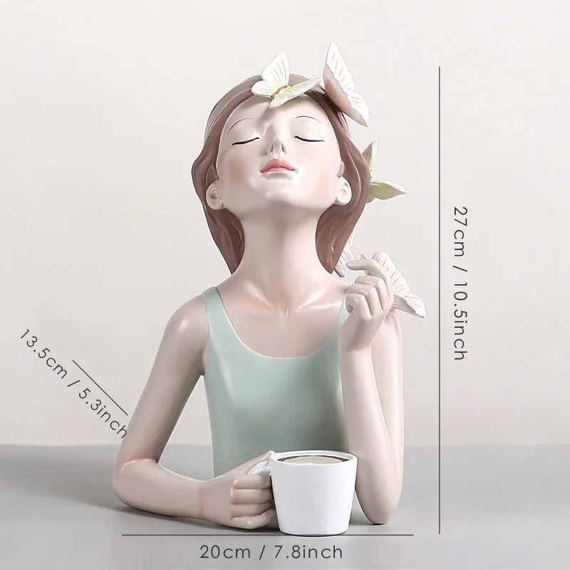 DecorBites™ Butterfly Fairy Resin Statue | Creative Desktop Figurine for Girlfriend's Gift