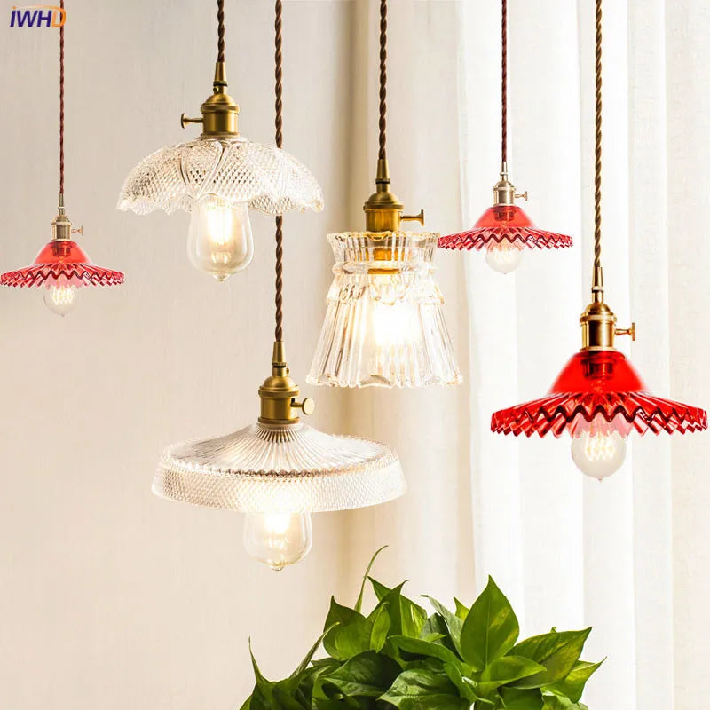 DecorBites™ Glass Lamp LED Pendant Light Fixture with Copper Socket for Nordic Modern Home Decor