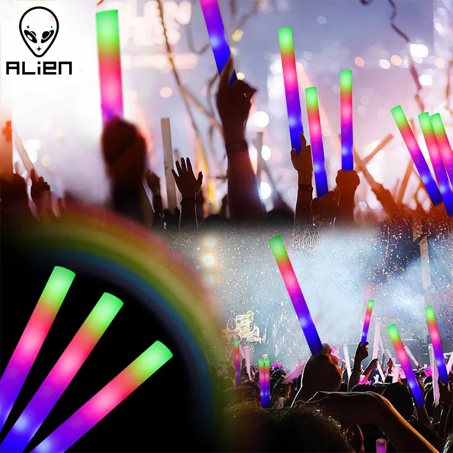 DecorBites™ LED Foam Stick Baton Party Holiday Xmas Wedding DJ Concert Event Light