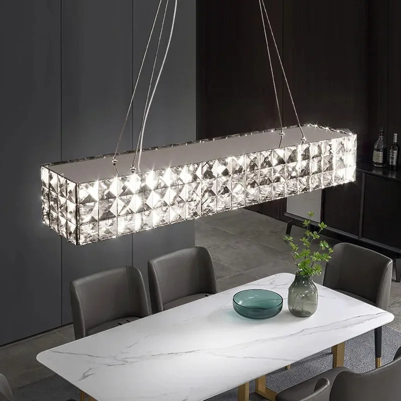 DecorBites™ Crystal LED Chandelier - Modern Luxe Living Room Lighting