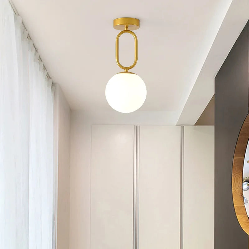 DecorBites™ Black Gold Glass Ceiling Lamp: Modern Nordic LED Lighting Fixtures