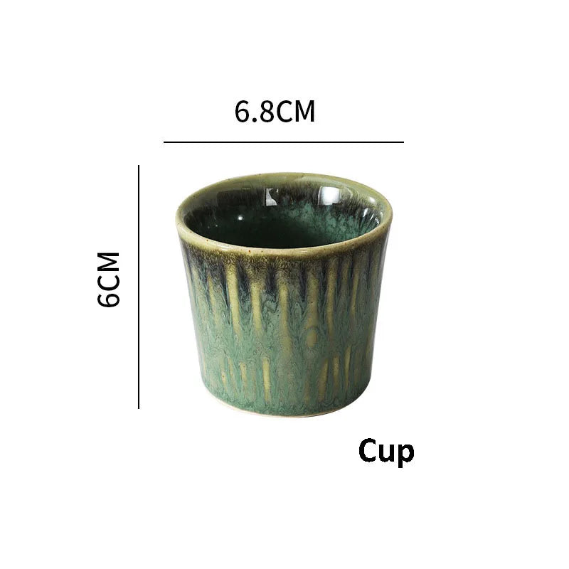 DecorBites™ Ceramic Dinnerware Set - Japanese-Inspired Kiln Change Plates and Bowl