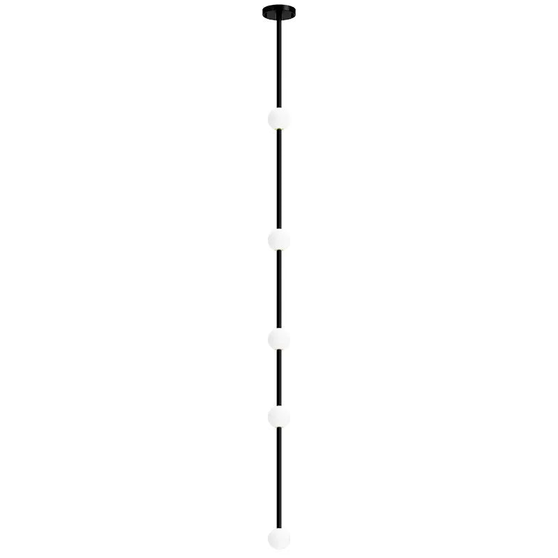 DecorBites™ Linear Glass Art Chandelier | Minimalist Black/Gold | 5/6/7/8 Heads Creative Design