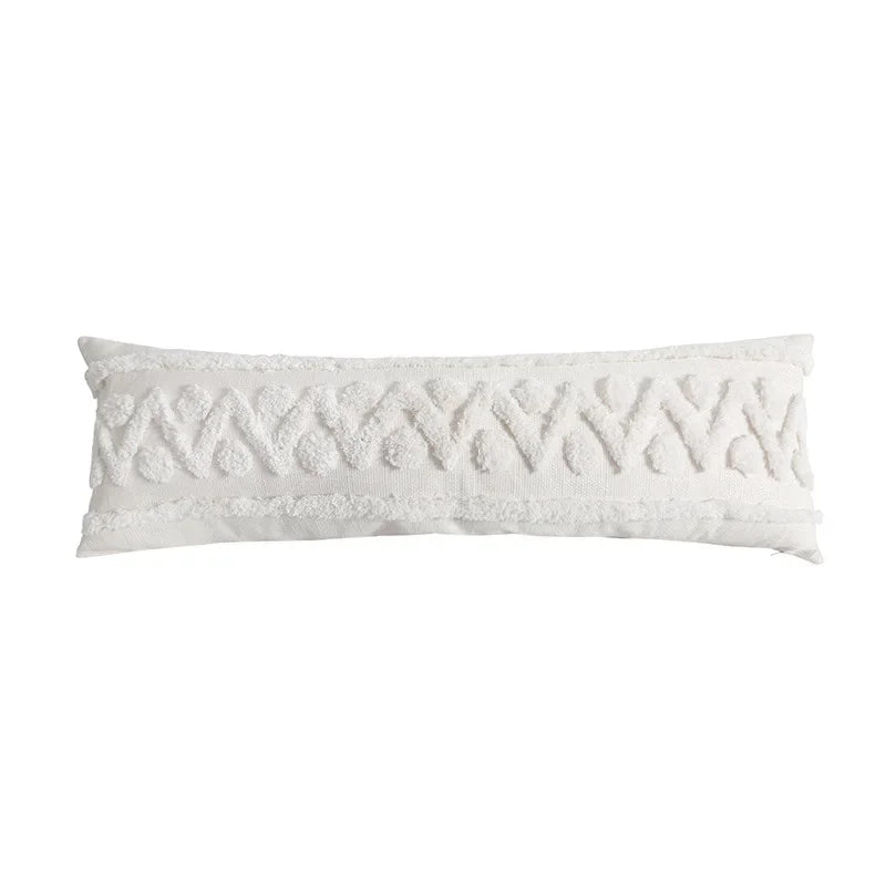 DecorBites™ Blue Geometric Tufted Long Waist Pillowcase Set, 30x100cm