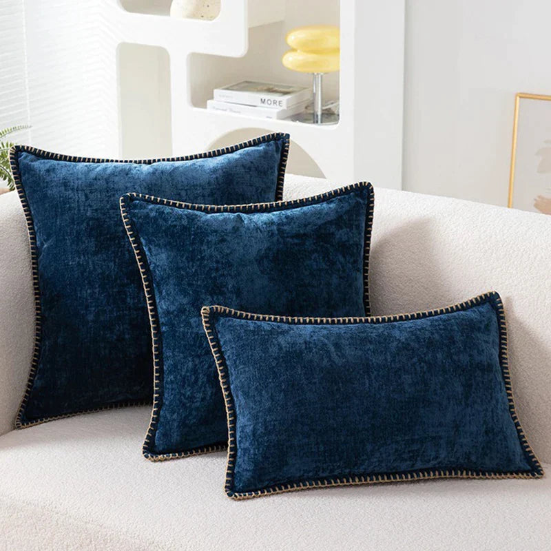 DecorBites™ Luxe Chenille Velvet Cushion Cover Set for Elegant Living Room Decor