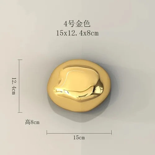 DecorBites™ 3D Gold Stone Wall Hanging Ornaments for Stylish Room Decor