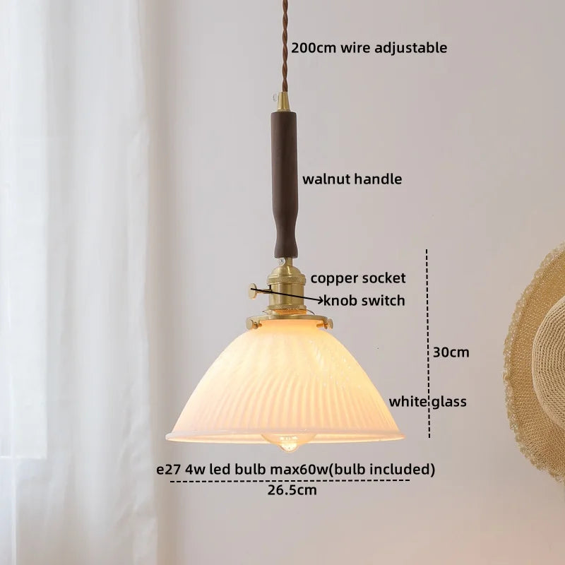 DecorBites™ Blue Glass LED Pendant Lamp for Dining Living Room Bedroom
