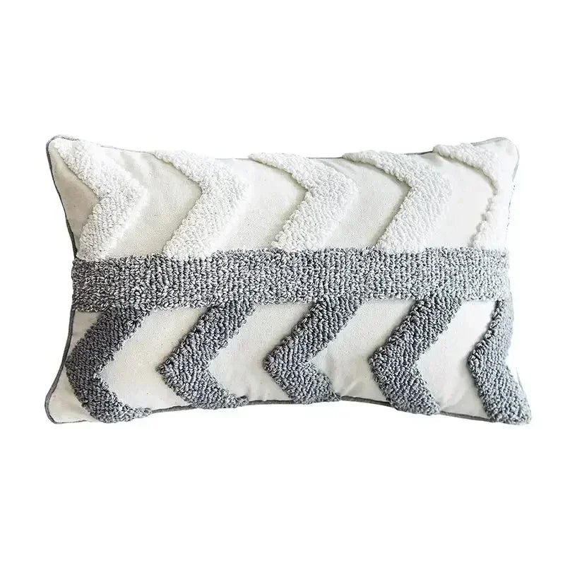 DecorBites™ Bohemian Tufted Tassel Cushion Cover | Plush Embroidered Decorative Pillow for Sofa