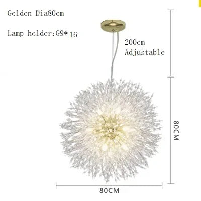DecorBites™ Dandelion Chandelier LED Pendant Lamp for Dining Room Bedroom Shops