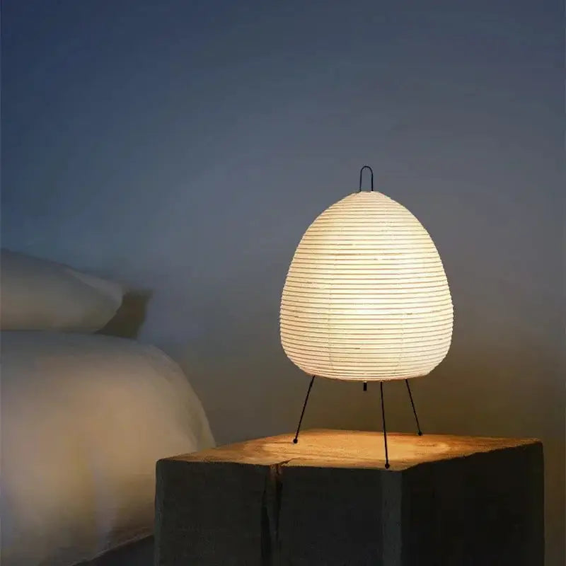 DecorBites™ Japanese Style Rice Paper Table Lamp for Living Room Bedroom, Study, Hotel