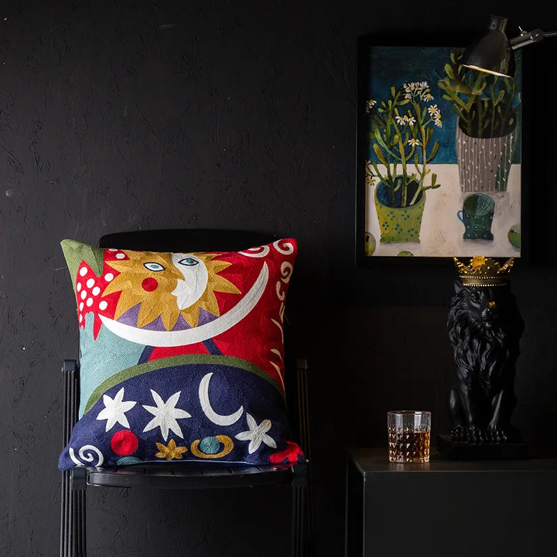 DecorBites™ Christmas Picasso Style Abstract Cushion Cover for Living Room Sofa and Bed
