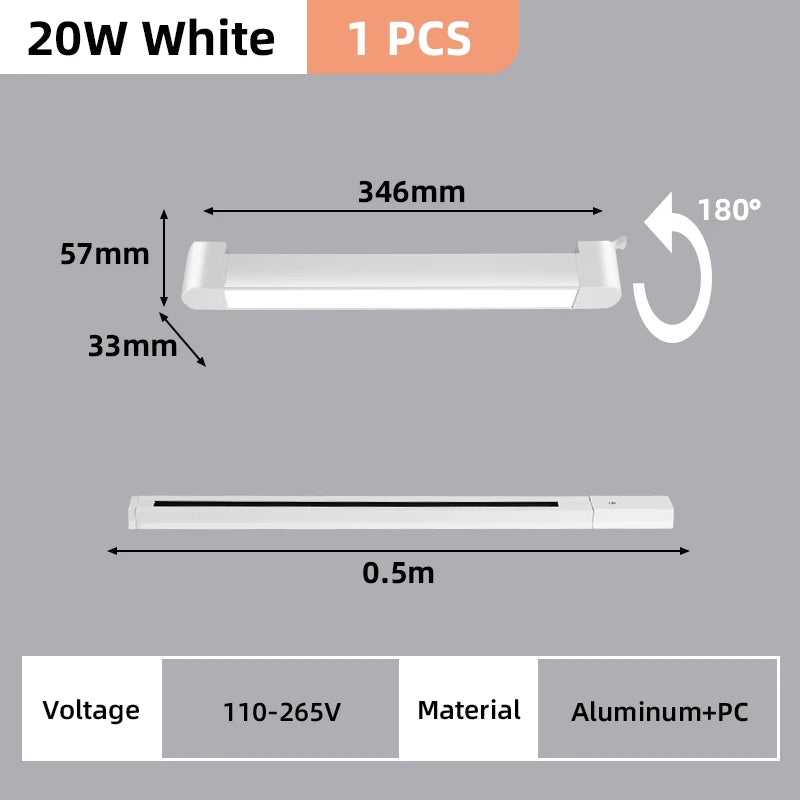 DecorBites™ LED Track Light Set for Home Decor - Modern Chandelier Lamp with Rail System