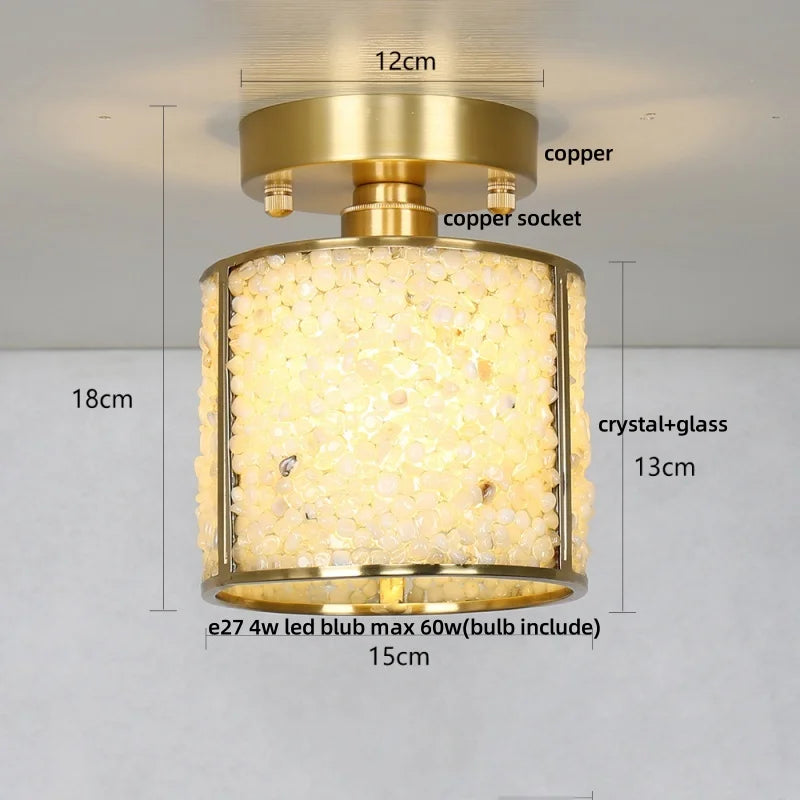 DecorBites™ Column Glass Crystal Ceiling Light for Nordic Modern Home Decor