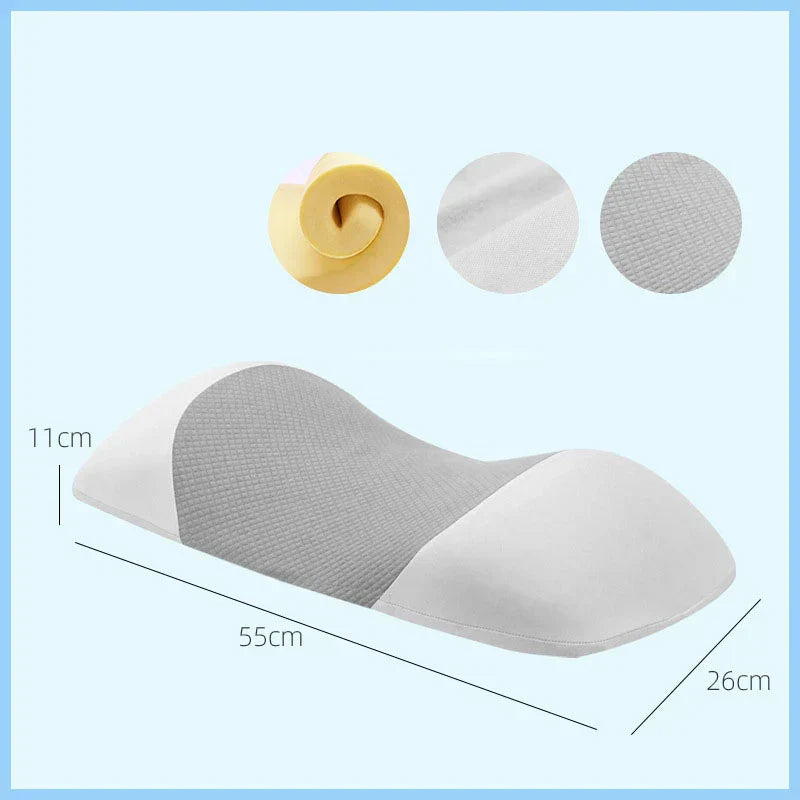 DecorBites™ Lumbar Support Memory Foam Pillow for Back Muscle Relaxation