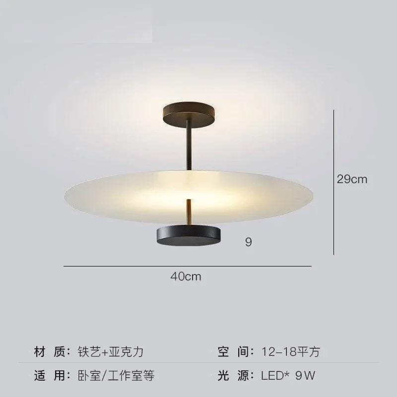 DecorBites™ Acrylic Black Round Chandelier for Bedroom and Salon Lighting