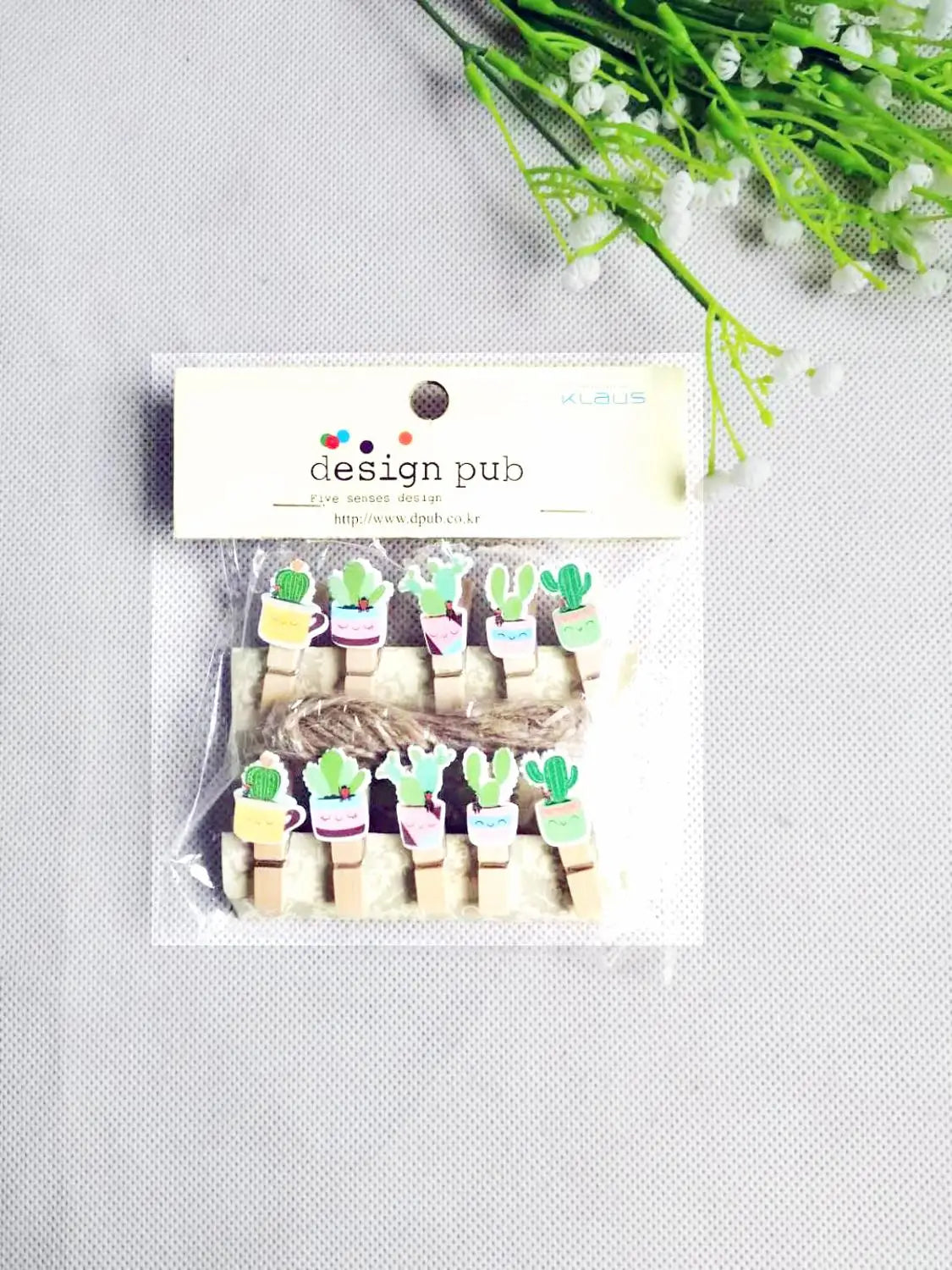 DecorBites™ 50-Piece Mini Wooden Clips for Photos Crafts, 25mm Small Clothespin Decoration